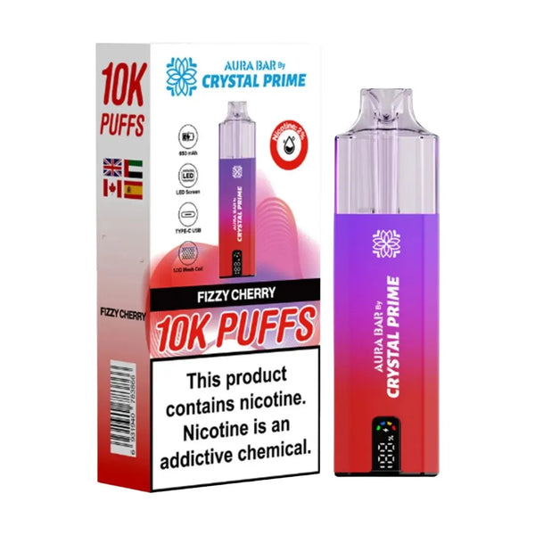 Aura Bar Crystal Prime Puffs Fizzy Cherry (10K)