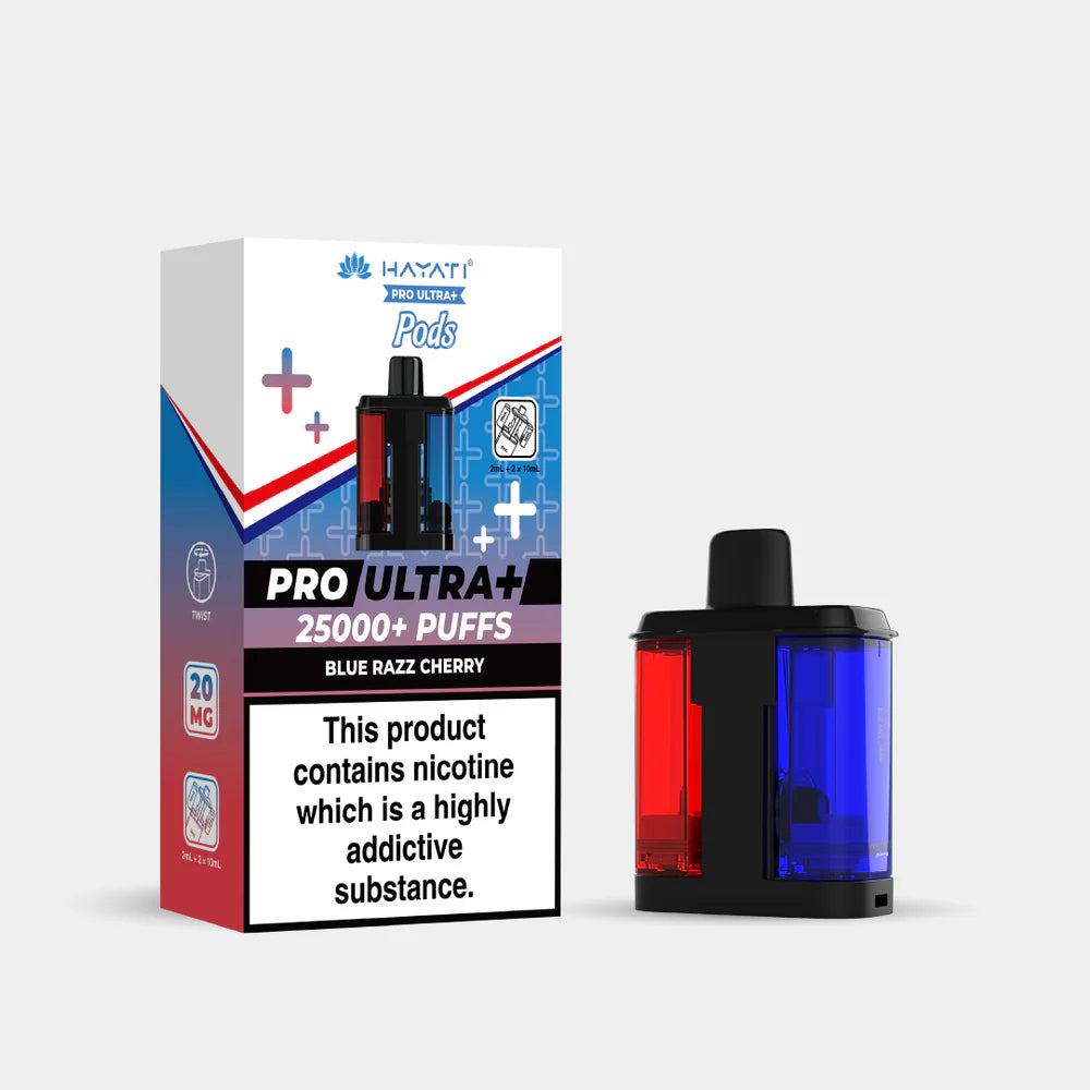 Hayati Pro Ultra + 25K  Blue Razz Cherry  Pack of 5 x 20ml