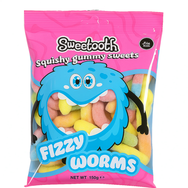 SWEETOOTH FIZZY WORMS 24 x 150g