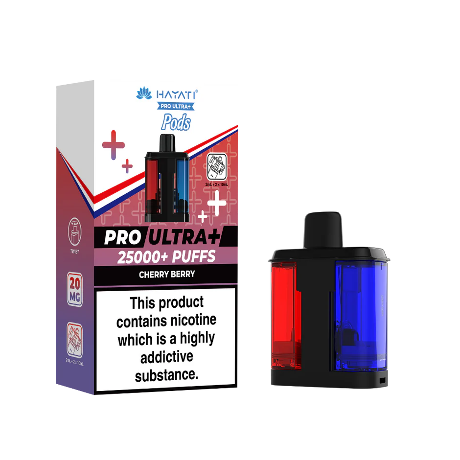 hayati Pro Ultra + 25K  Cherry Berry  Pack of 5 x 20ml