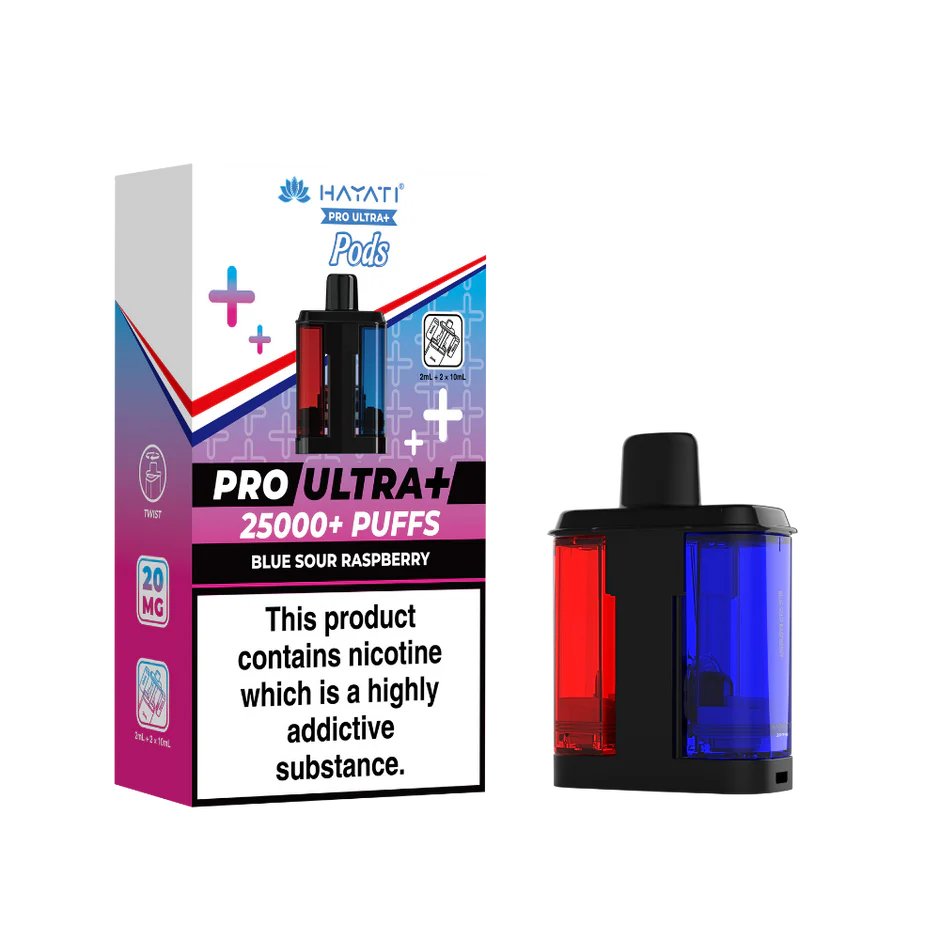 Hayati Pro Ultra + 25K  Blue Sour Raspberry  Pack of 5 x 20ml