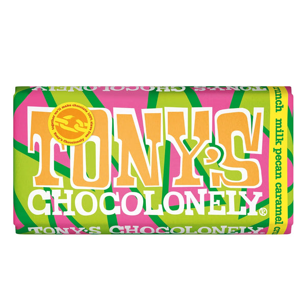 Tony's Chocolonely  milk pecan caramel crunch