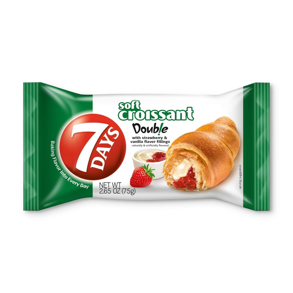 7 Days Croissant Double  Vanilla & Strawberry 80g  x 20