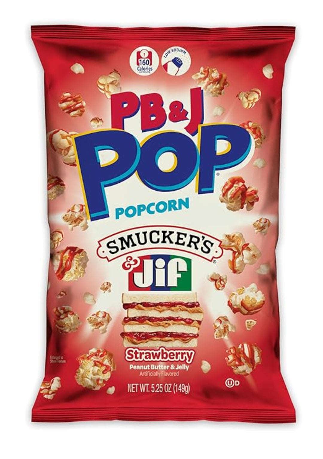 Candy Pop-Peanut Buer &jelly strawberry (5.25 oz/12)