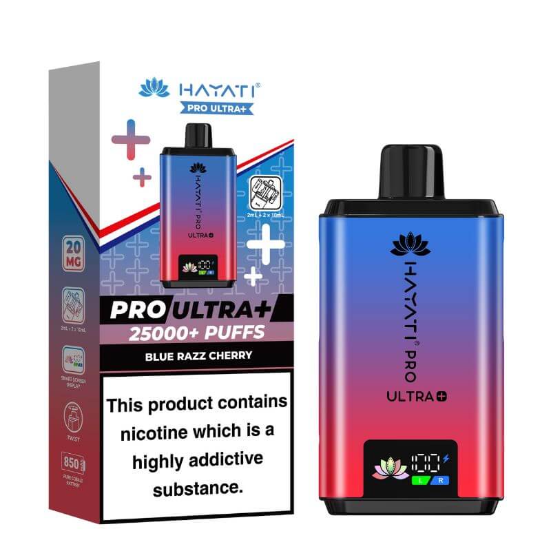 Hayati Pro Ultra + 25K  Blue Razz  Pack of 5 x 20ml