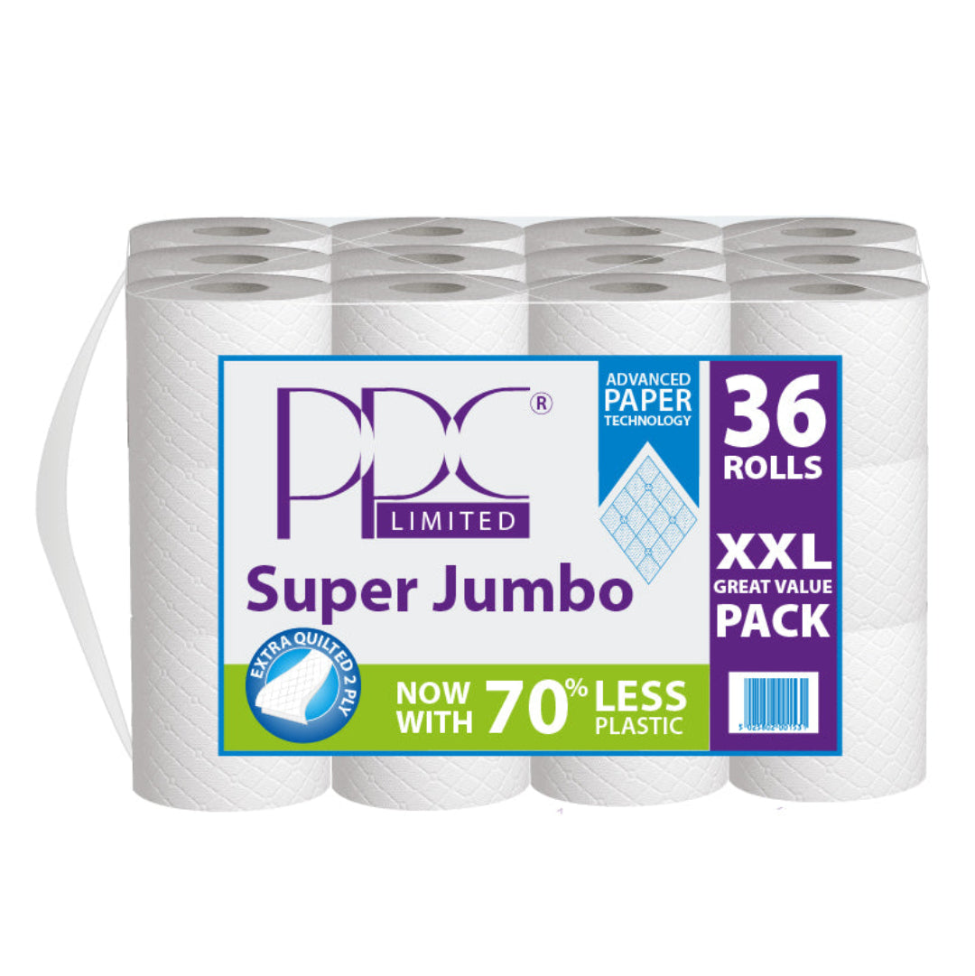 36 Pack 2 Ply White (Super Jumbo)x5x9