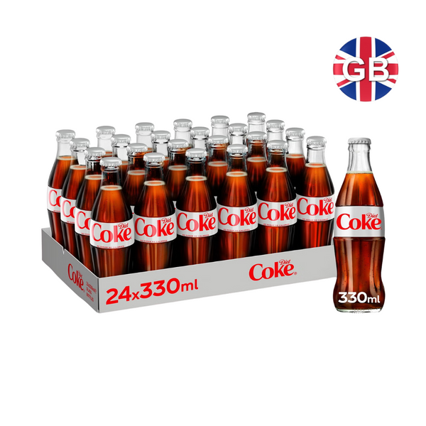 Coke Diet Glass Bottles (330ml x 24)