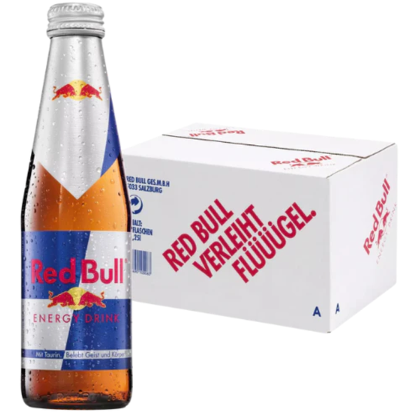 RED BULL GLASS BOTTLE