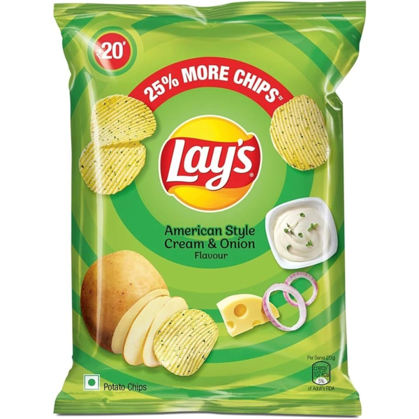 Indian Lays American Style (Cream & Onion) Pack of 30