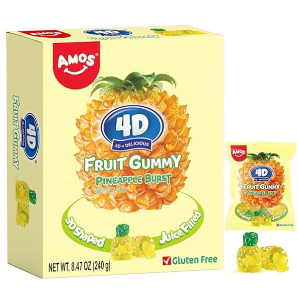 4D FRUIT GUMMY PINEAPPLE BRUST 80G x 24