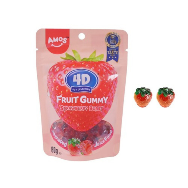 4D FRUIT GUMMY STRAWBERRY BRUST 80G x 24