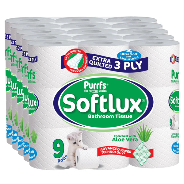Softlux White Aloe Vera 3ply (5x9)