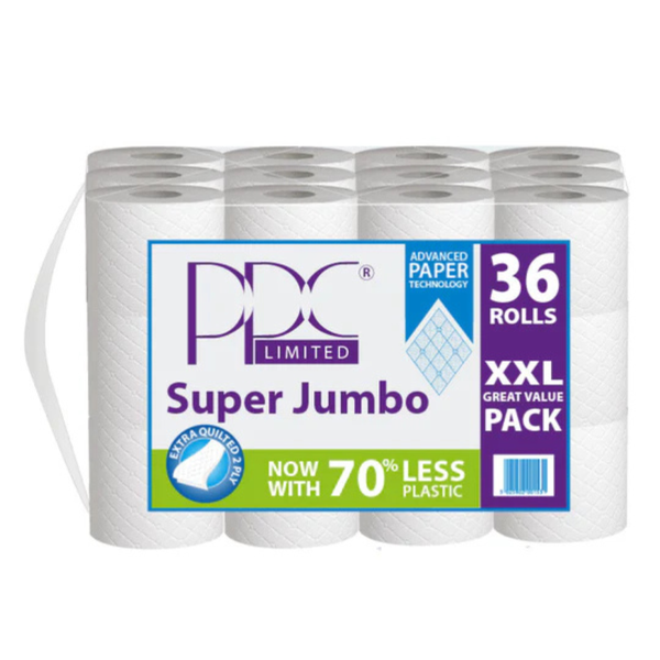 PPC Super Jumbo 2ply White Pack of 36