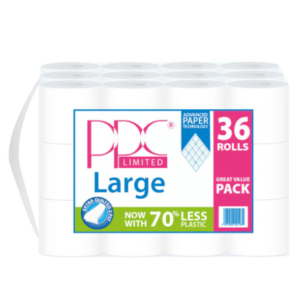 PPC Large 2ply White Pack of 36