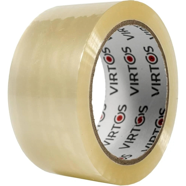 Virtos Heavy Duty Package Tape Silent/Clear Bopp Tape 48 MIC x 48MM x 66MM