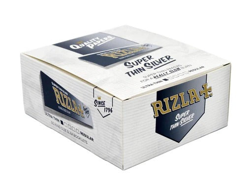 RIZLA Silver Ultra Thin  100 Booklets  Standard Size