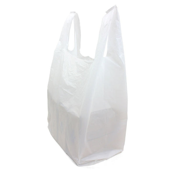M3 White HDPE Carrier Bags  Large 10'x13""x18"" 10 inner packs