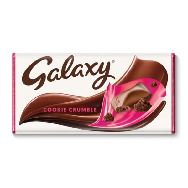 GALAXY Cookie Crumble Milk Chocolate Block Bar 100g x 10