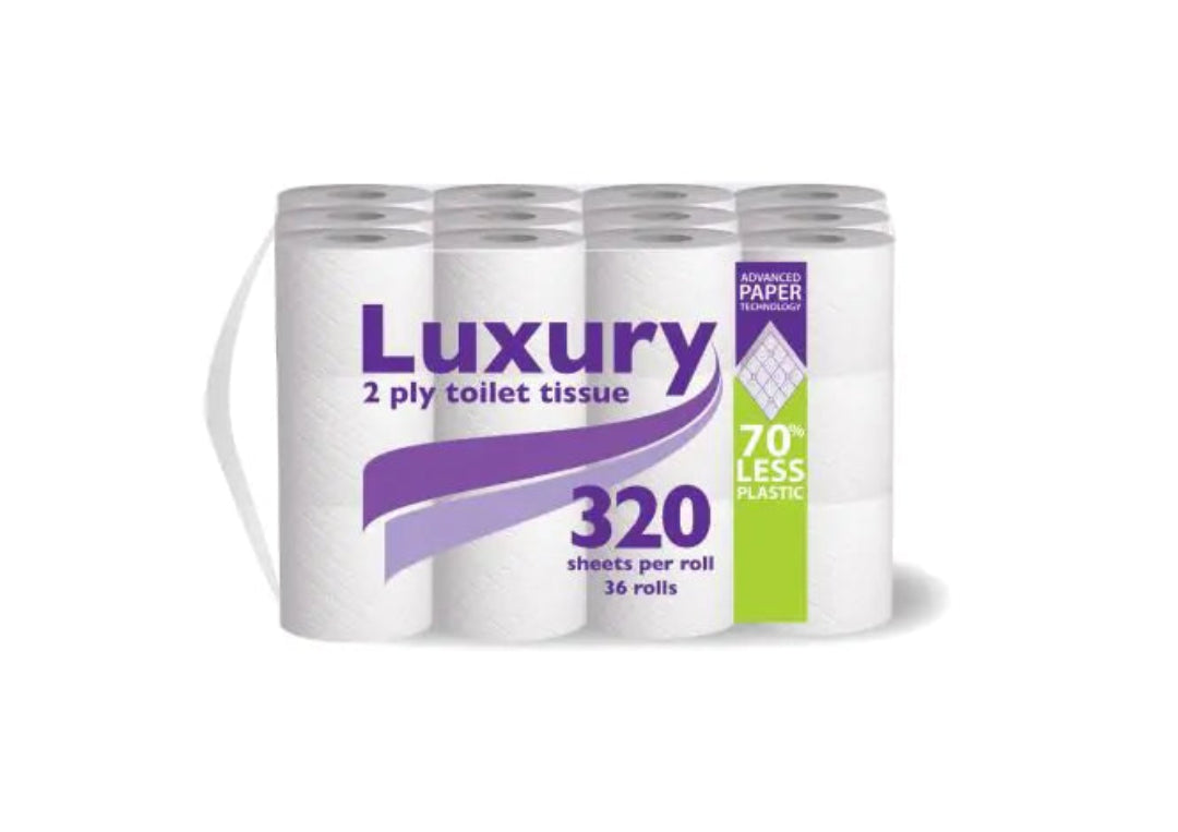 Luxury 36 Pak 2 Ply White Lavendra Fragrance (Solux) 320Sheet