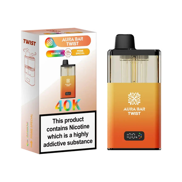 Aura Bar Twist Puffs  Rainbow Prime Special 40K (Pack of 5)