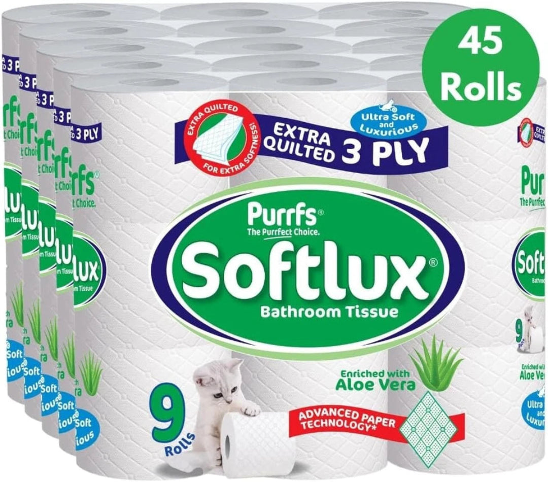 9 Pack 3Ply White Aloe Vera (Solux) (5×9)
