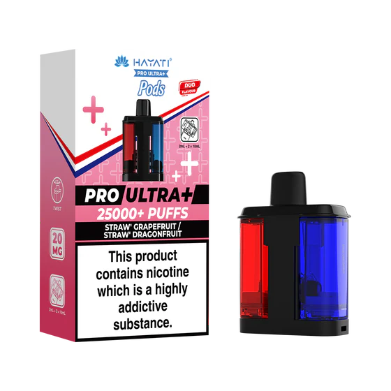 Hayati Pro Ultra + 25K  Strawberry  Grapefruit & Dragonfruit  Pack of 5 x 20ml
