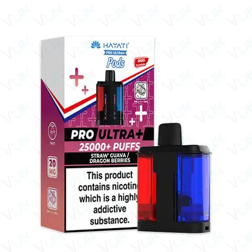 Hayati Pro Ultra + 25K  Strawberry Guava / Dragon Berries  Pack of 5 x 20ml